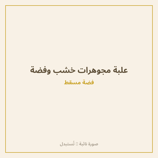 علبة مجوهرات خشب وفضة